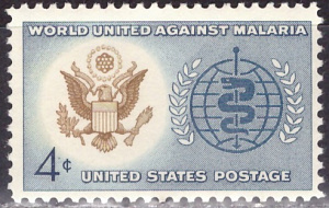 США, 1962, Борьба с малярией, Комары, 1 марка США, 1962, Борьба с малярией, Комары, 1 марка